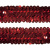 Тесьма с пайетками 3, шир. 30 мм/уп. 25+/-1 м, цвет красный - купить в Шахтах. Цена: 1 087.39 руб.